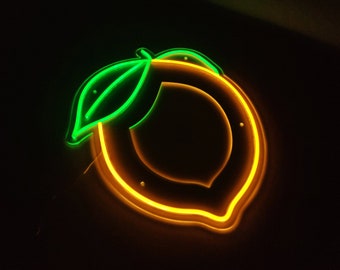 Lemon neon sign, lime led light, lemon led neon sign, custom citrus night light