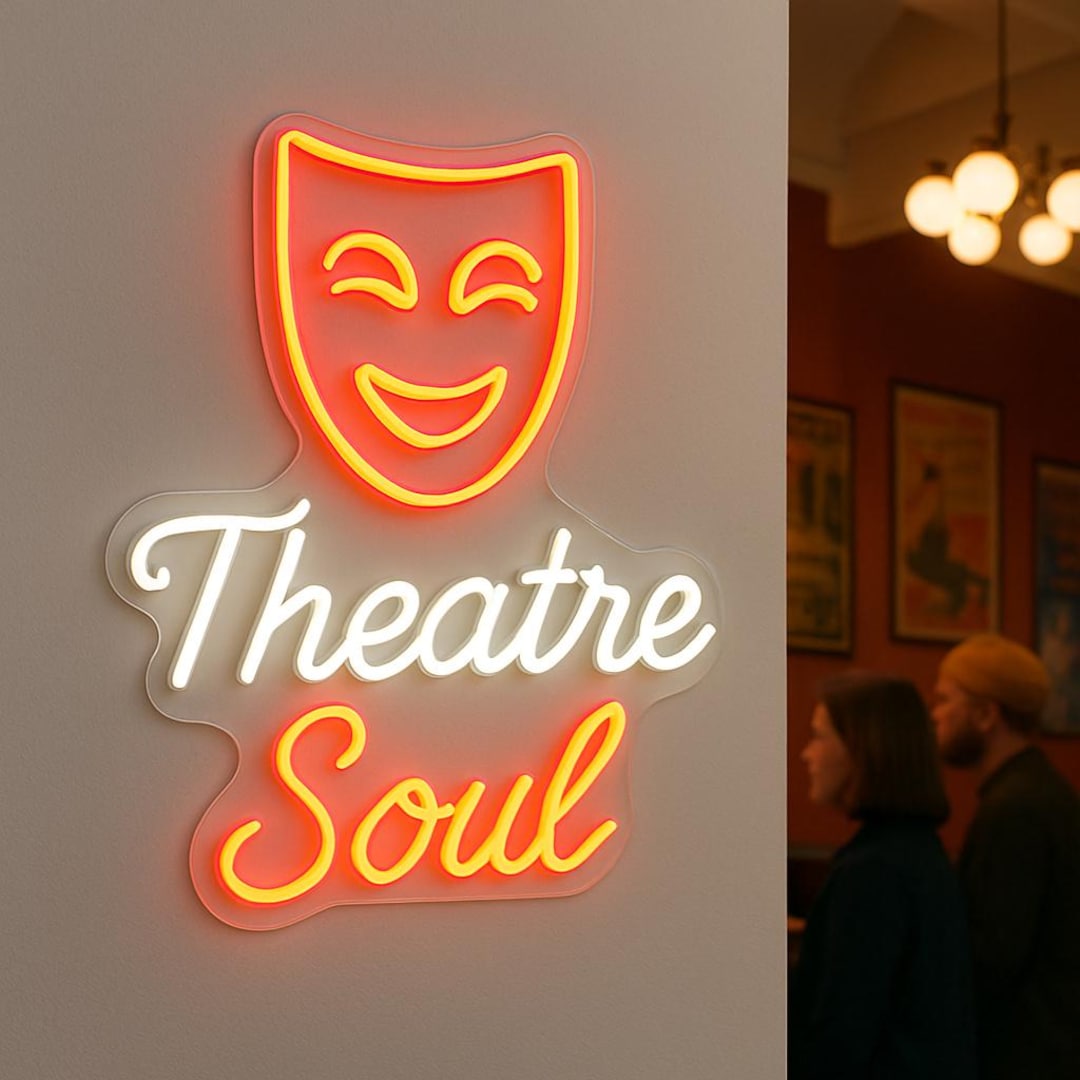 Theatre Actors Neon Sign. Acting Studios Light. Theaters Led Sign ...