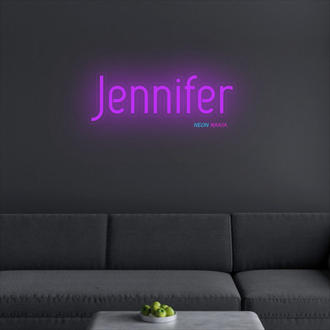 Jennifer Name Neon Sign, Jennifer Led Neon Sign, Custom Name Neon Sign ...