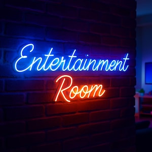 Entertainment Room Neon Sign. Gaming Room Led Sign. For Gamers LED Sign.