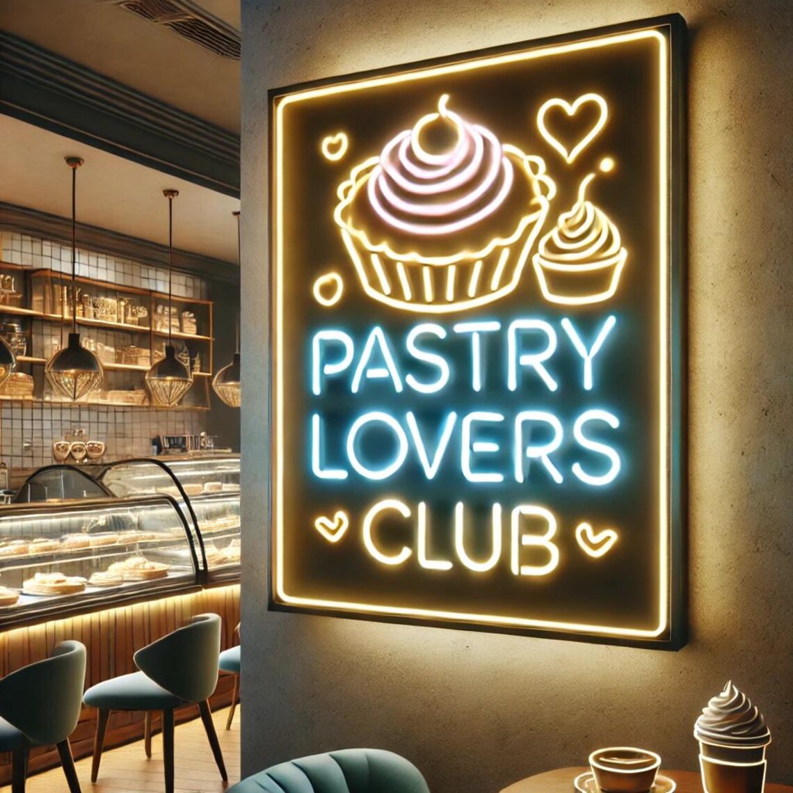 Sweets Inside Sign Custom Sweets Neon Sign. Pastry Lovers Club, Bake It Till You Make It ...