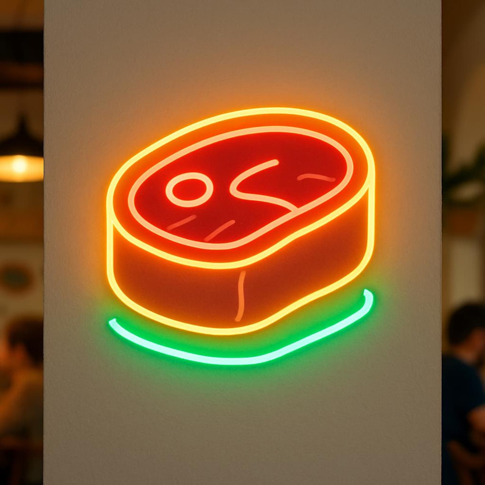 Filet Mignon Neon Sign. Steakhouse Restaurant Light. Cooking Led Sign ...