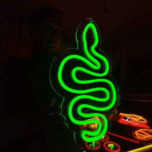 Led Snak Sign Snake Neon Sign, Animal Neon Light, Pet Led Light, Custom Snake Led ...