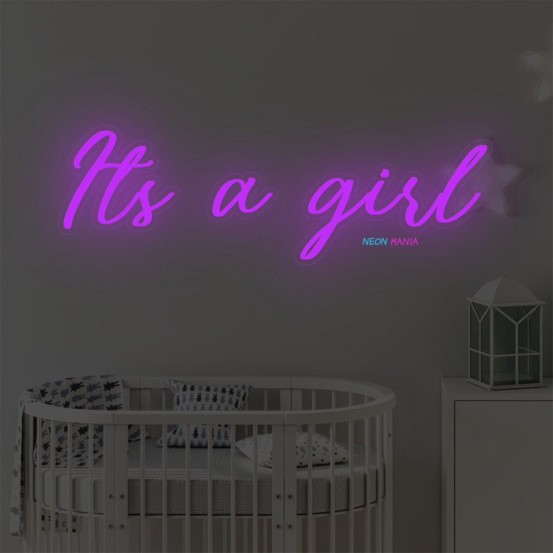 Its a Girl Neon Sign Gender Reveal Led Sign Party Etsy