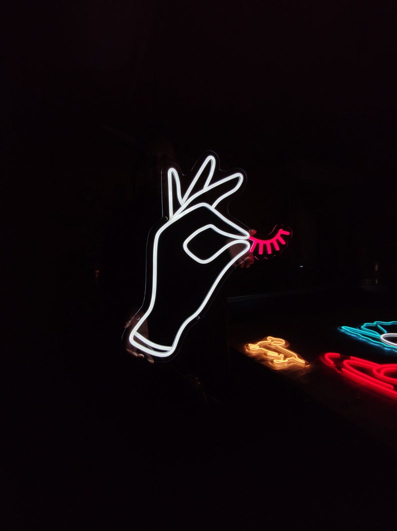 Lashes Neon Sign, Eyelash Led Light, Eyelash Extension Neon Sign, Led ...