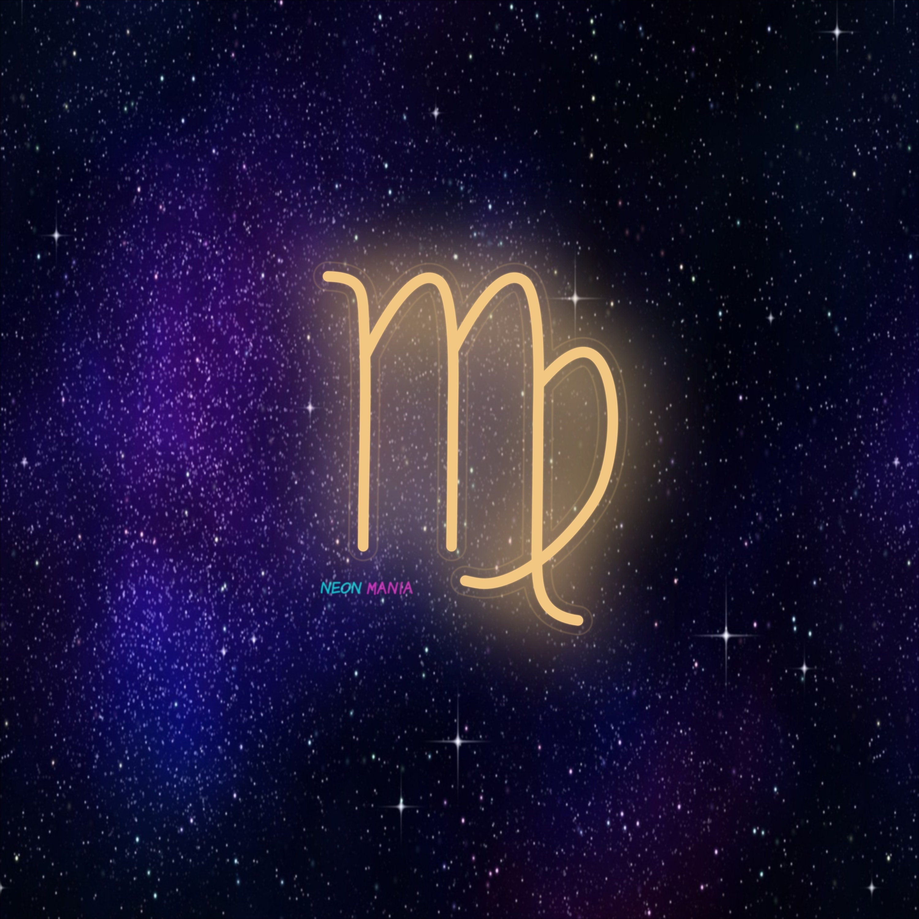 Virgo Zodiac Symbol Neon Sign, Zodiac Sign Led Light, the Virgin