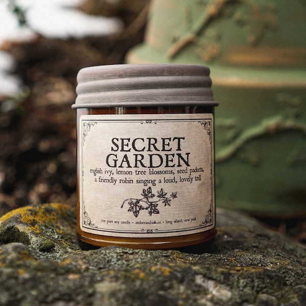 Secret Garden Soy Candle, Bookish Candle, Cottagecore Candle, Storybook Candle, Spring Candle