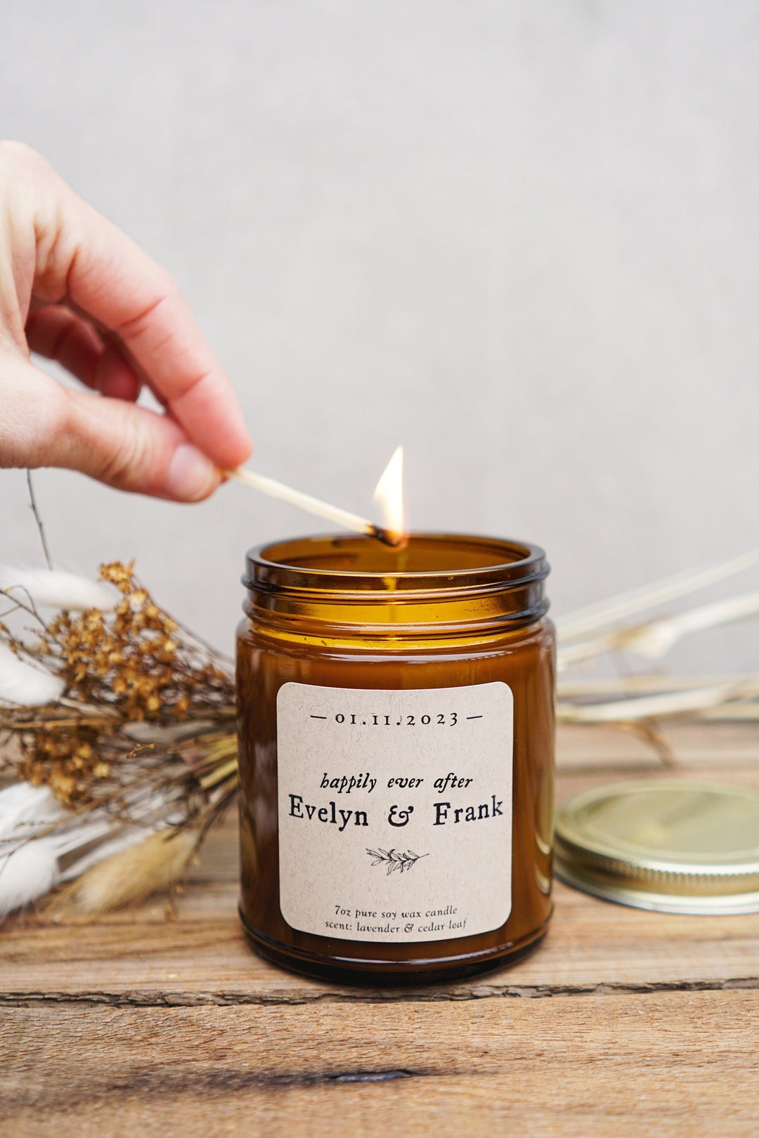 Personalized Wedding Gift Candle Custom Candle Gifts for Couple Custom