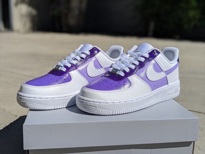 Custom Purple Color Block Air Force 1 | Etsy