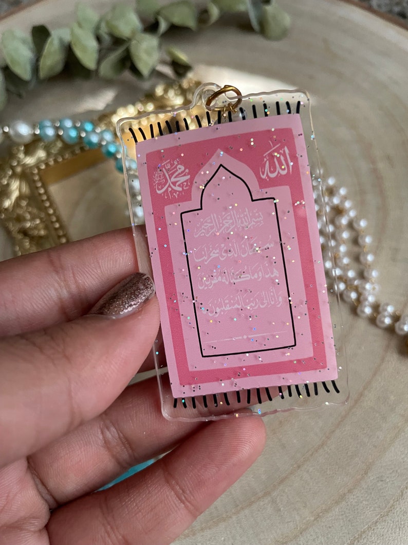 Travel Dua Islamic Car Hanging | Islamic Keychain Acrylic Car Hanging ...