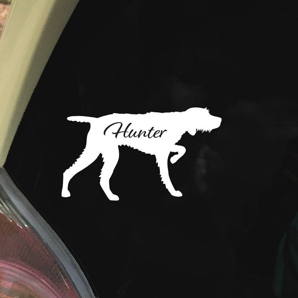 Wirehaired Pointer Personalized decal, Vizsla, GSP, Weimaraner Silhouette