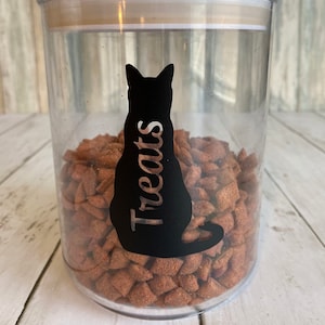 Cat Treats Decal, Pet Treat Jar Decal