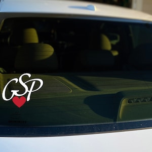 GSP Love Decal, German Short Haired Pointer Heart