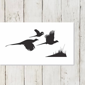 Pheasants in Flight Decal, Pheasant Hunting Decal