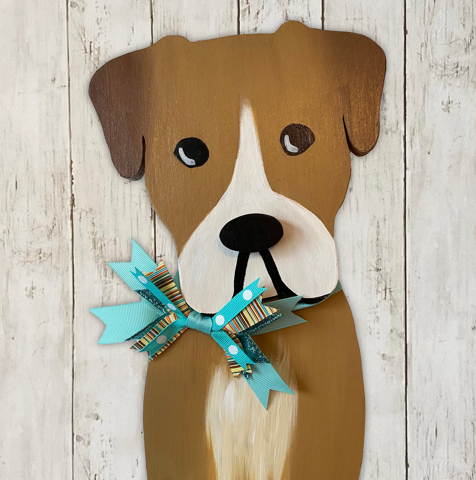 Personalized Boxer Dog Wooden Door hanger Boxer Dog Door Etsy