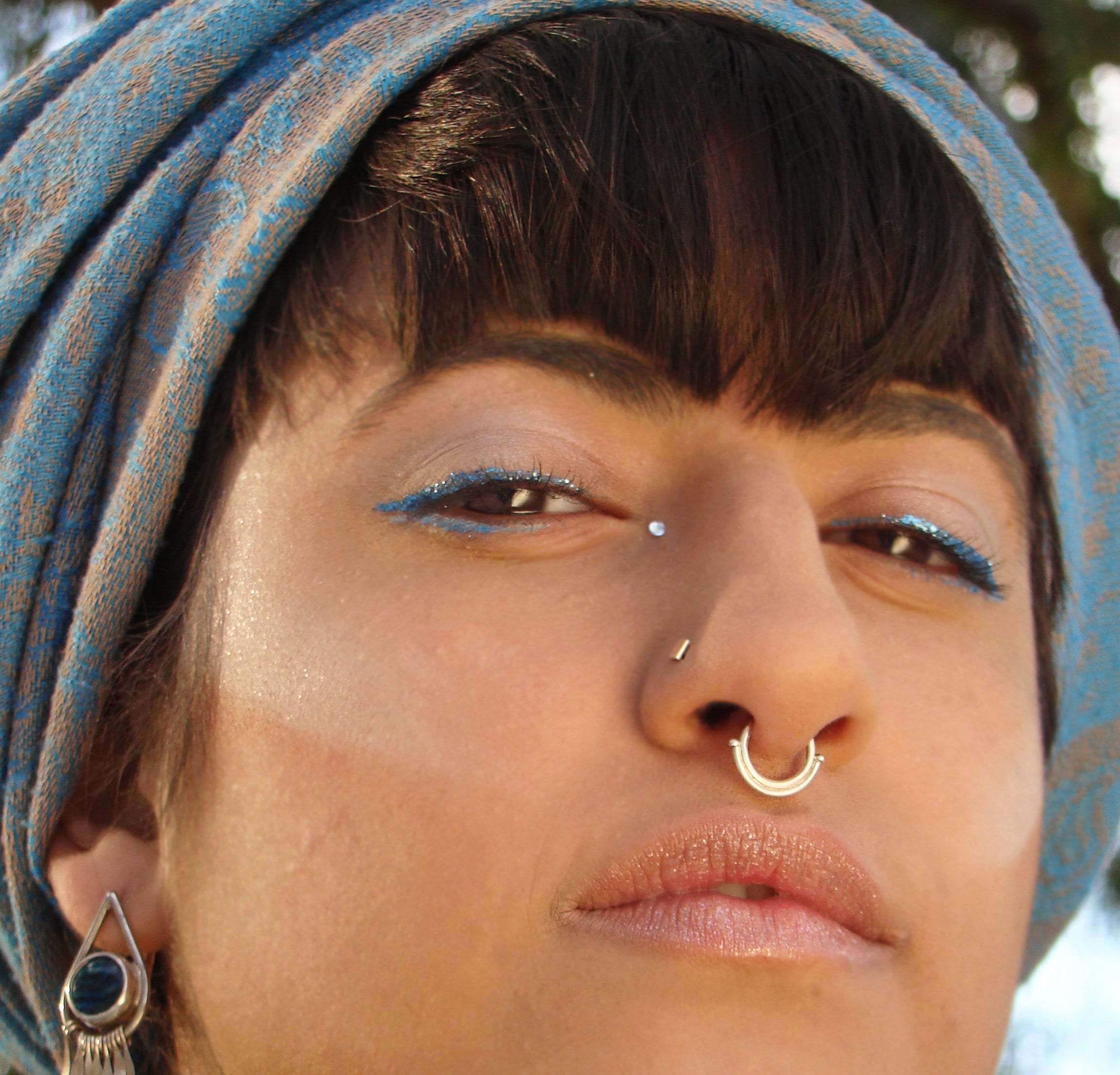 Nose Ring Silver Nose Ring Tribal Nose Ring Big Nose Ring Etsy
