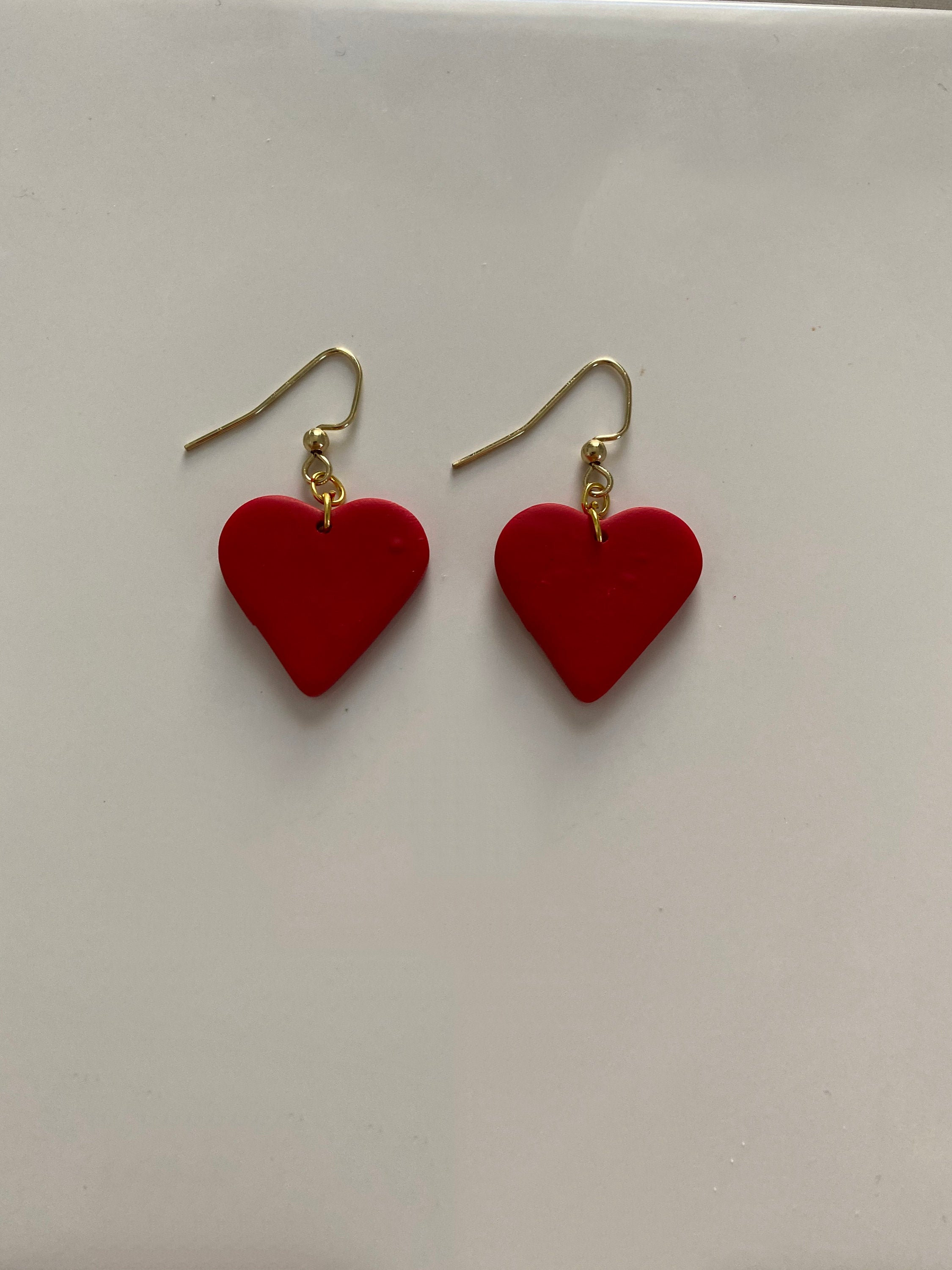 Valentines Day earrings polymer clay earrings handmade Etsy