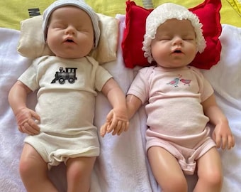 20 Inch Full Silicone Body Bebe Can Drink Boy or Girl Reborn Doll Reborn Handmade 3D Painted Skin Newborn Baby Doll