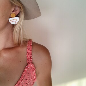 100% handmade polymer clay earrings, handmade earrings, clay earrings, mix and match, cute earrings