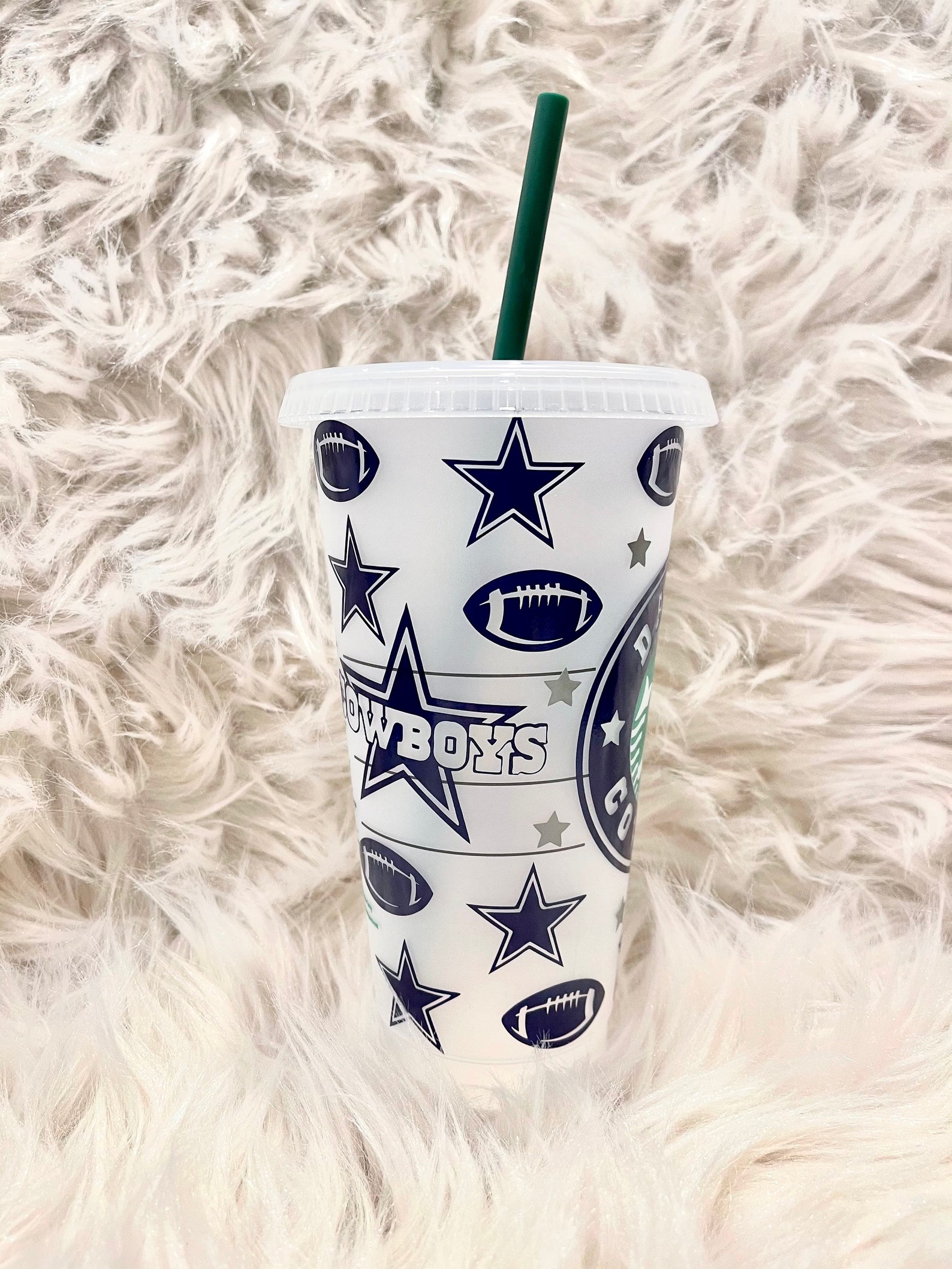 Dallas Cowboys Football Cup Starbucks Football Cold Cup Etsy