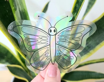 Butterfly Suncatcher Sticker, Rainbow Window Cling, Insect Glass Art Decal, Bug Prism Adhesive, Colorful Home Decor, Friend Gift