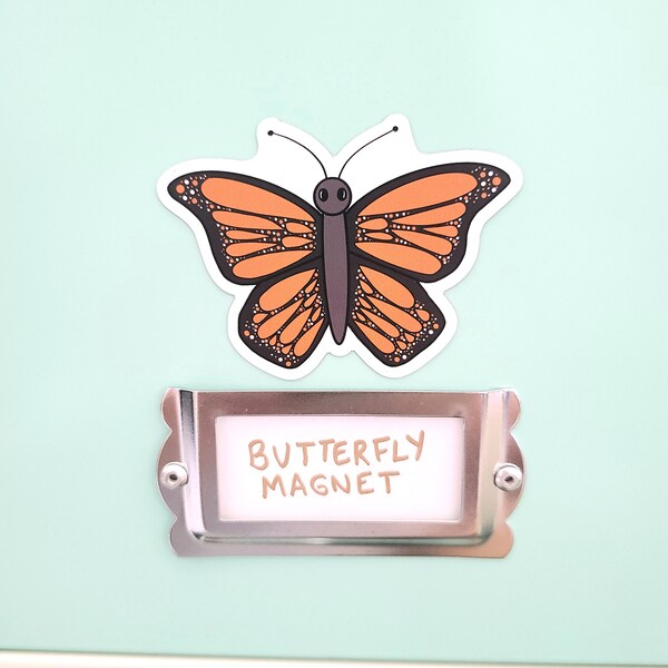 Butterfly Refrigerator Magnet, Moth Kitchen Fridge Art, Insect Student Locker Accessory, RV Camper Magnetic Decal, Friend Gift