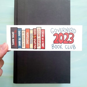 Double-sided 2023 Governerd Book Club Bookmark