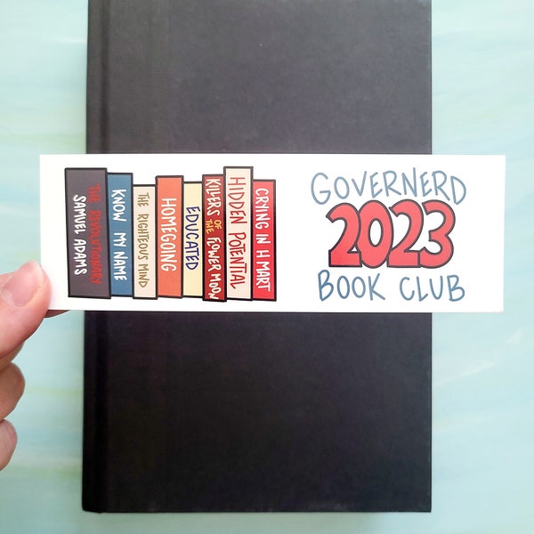 Double-sided 2023 Governerd Book Club Bookmark, Governerd Insiders Novel Place Holder, Reader Paper Book Accessory, Bookworm Art Gift