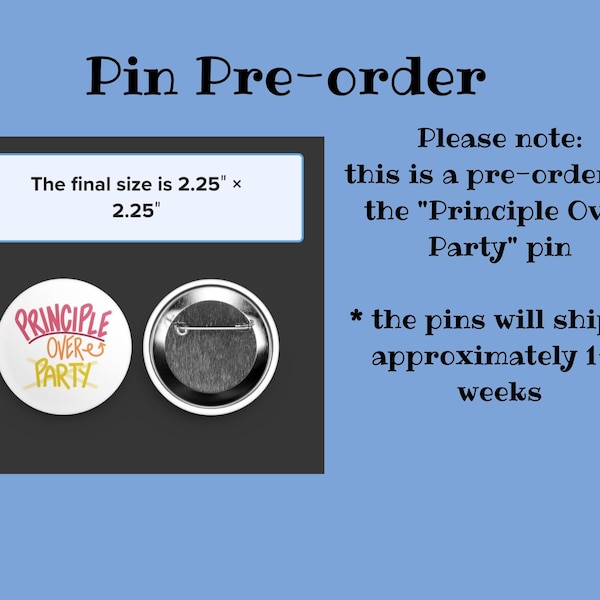 Preorder Principle Over Party Pin, 2.25 inch button