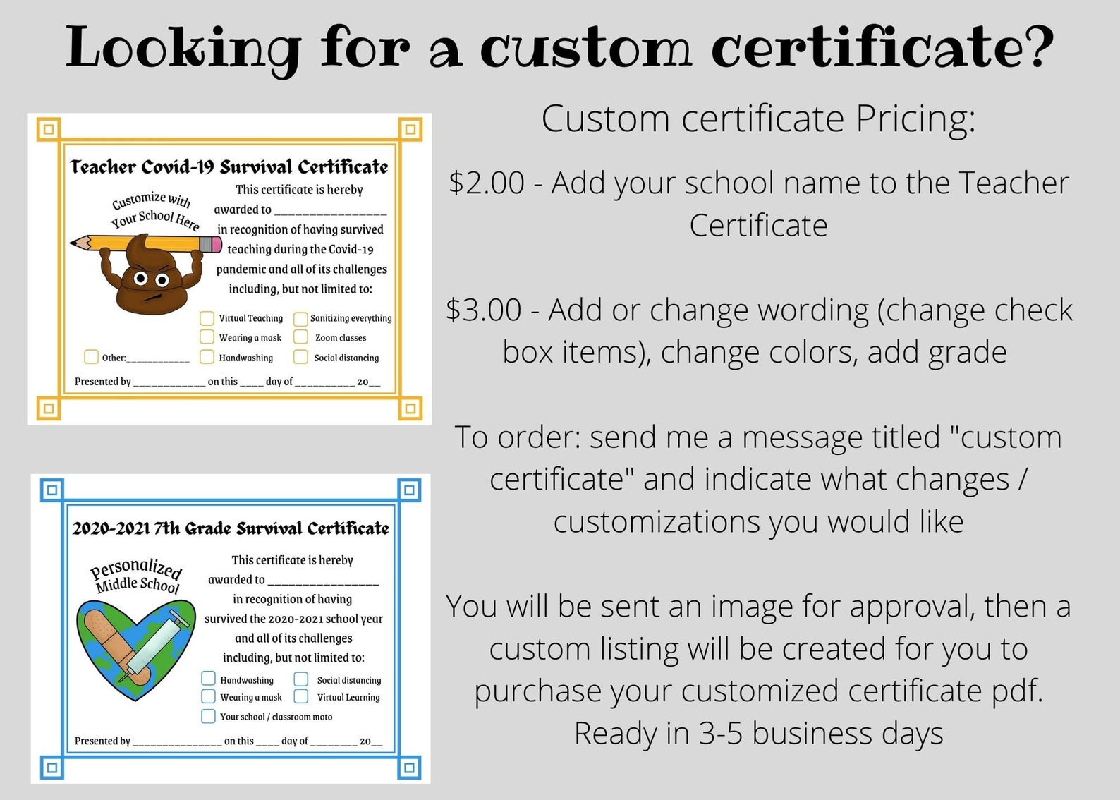 Student Survival Certificate End of School Year Digital | Etsy