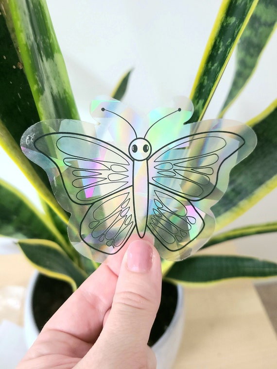 Butterfly SUN CATCHER Decal RAINBOW Suncatcher Window Decal / Sticker /  Cling / Film Car Diffraction Aesthetic Prism Rainbow Maker 