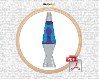 Lava Lamp Cross Stitch Pattern: 90s Nostalgia (PDF)