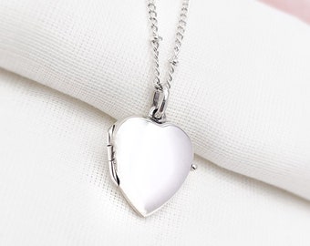 Sterling Silver Heart Photo Locket, Personalised with your photos