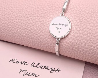 Handwriting Bracelet, Jewellery with real handwriting, memorial handwriting, handwriting jewellery, personalised gifts, handwriting gifts