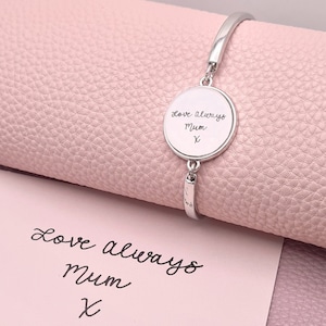 Handwriting Bracelet, Jewellery with real handwriting, memorial handwriting, handwriting jewellery, personalised gifts, handwriting gifts
