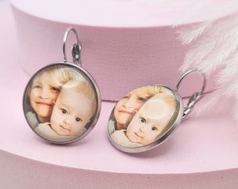 Personalised Photo Earrings, Photo Charm, Photo earrings, Photo earring charms, Picture Charm, Earrings with photo, custom earrings