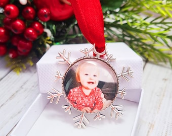 Personalised Christmas ornament, with your own photo, Customised Ornament, Photo Ornament, Personalised photo bauble, Xmas Ornament, MINI
