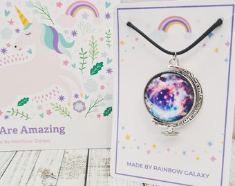 Galaxy necklace, Nebula Galaxy Pendant, Space Pendant, Solar System Jewellery, Universe Jewellery, Galaxy Pendant Necklace, Galaxy Globe.