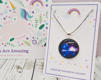 Galaxy necklace, planet necklace, moon necklace, Space Jewellery, Glass Pendant, galaxy pendant, galaxy jewellery, universe jewellery