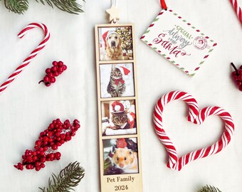 Personalized Photo Christmas Ornament: Wooden Family or Pet Keepsake