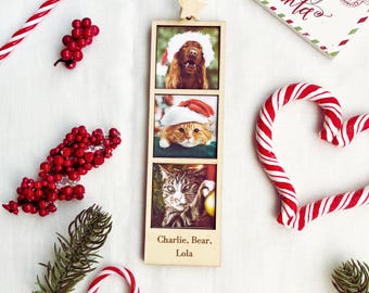 Personalized Photo Christmas Ornament: Wooden Family Keepsake