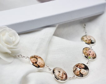 Photo Bracelet, Charm photo bracelet, Personalised jewellery, Bracelet with your own photo, Personalised Gifts, multiple photos bracelet