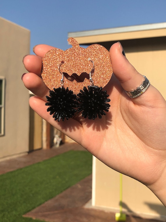 Rubber Spike Ball Earrings Etsy