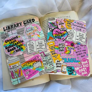 Kindle Insert Prints - Collage themed for Clear Case – Matte Vinyl Front on Cardstock | Bookish E-Reader Decor