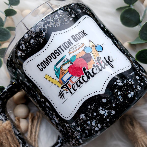 Composition Book Tumbler Etsy