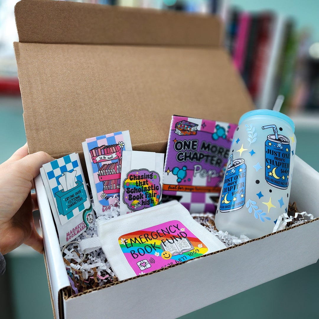 Bookish Box Themed One More Chapter - 3 Magnetic Bookmarks, Cute Coin ...