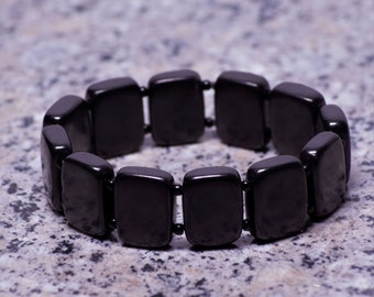 Bracelet shungite, protection et guérison EMP EMF 4G 5G, shungite carélienne 100% authentique