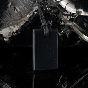 Shungite pendant Small Rectangle, Healing and Protection, genuine shungite from Karelia