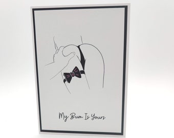 Kinky Card, Naughty Card for Him, Dirty Card for Husband, Sexy Card for Boyfriend, Adult Anniversary Card, Submissive Card, Daddy Kink, Gift