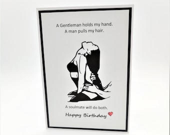 Naughty Birthday Gift for Him, Sexy Love Card for Birthday, Dirty Romantic Birthday Card, Adult Birthday Card for Husband, Gift For Him